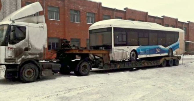 Четыре новых электроавтобуса прибыли в Санкт-Петербург